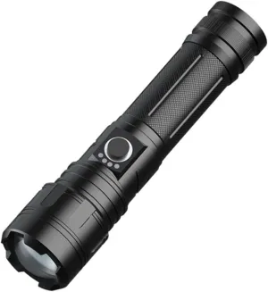 Gadpiparty Mini Outdoor Flashlight Telescopic Zoom Rechargeable Led Hiking Accessory