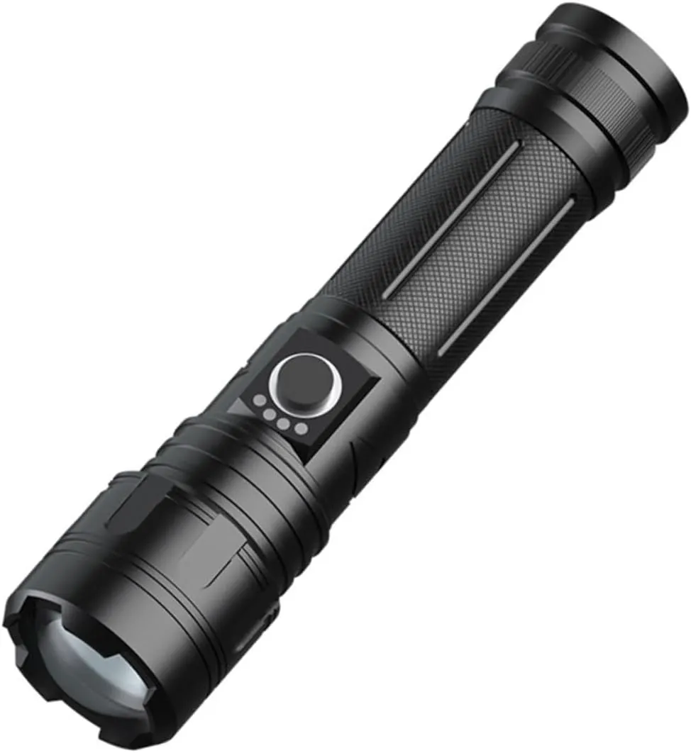 Gadpiparty Mini Outdoor Flashlight Telescopic Zoom Rechargeable Led Hiking Accessory