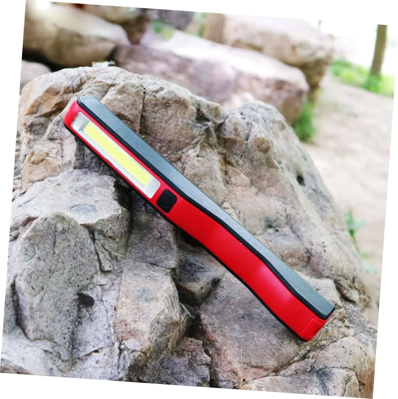 Gadpiparty Pocket Pen Light Camping Night Light Rechargeable Magnetic Strip Rotating Head Red Flashlight Ideal for Work Emergency Auto Repair