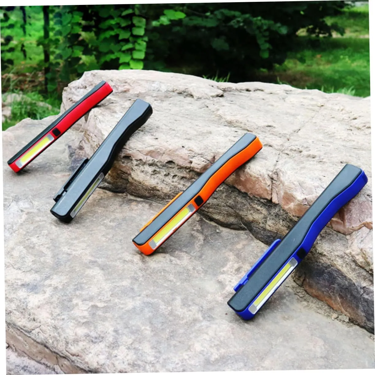 Gadpiparty Pocket Pen Light Camping Night Light Rechargeable Magnetic Strip Rotating Head Red Flashlight Ideal for Work Emergency Auto Repair