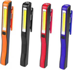 Gadpiparty Pocket Pen Light Camping Night Light Rechargeable Magnetic Strip Rotating Head Red Flashlight Ideal for Work Emergency Auto Repair
