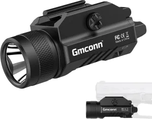 Gmconn 1250 Lumen Tactical Flashlight Pistol Light Rail Mounted LED Gun Light Strobe Weaponlight for Glock Pistol and Picatinny MIL-STD-1913