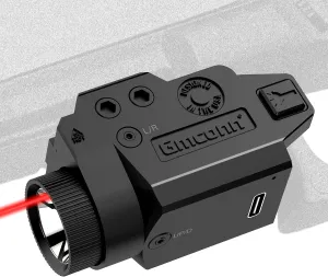 Gmconn Pistol Red Laser Flashlight Combo, Tactical Pistol Light 650 Lumen LED Flashlight with Red Beam for Glock Taurus
