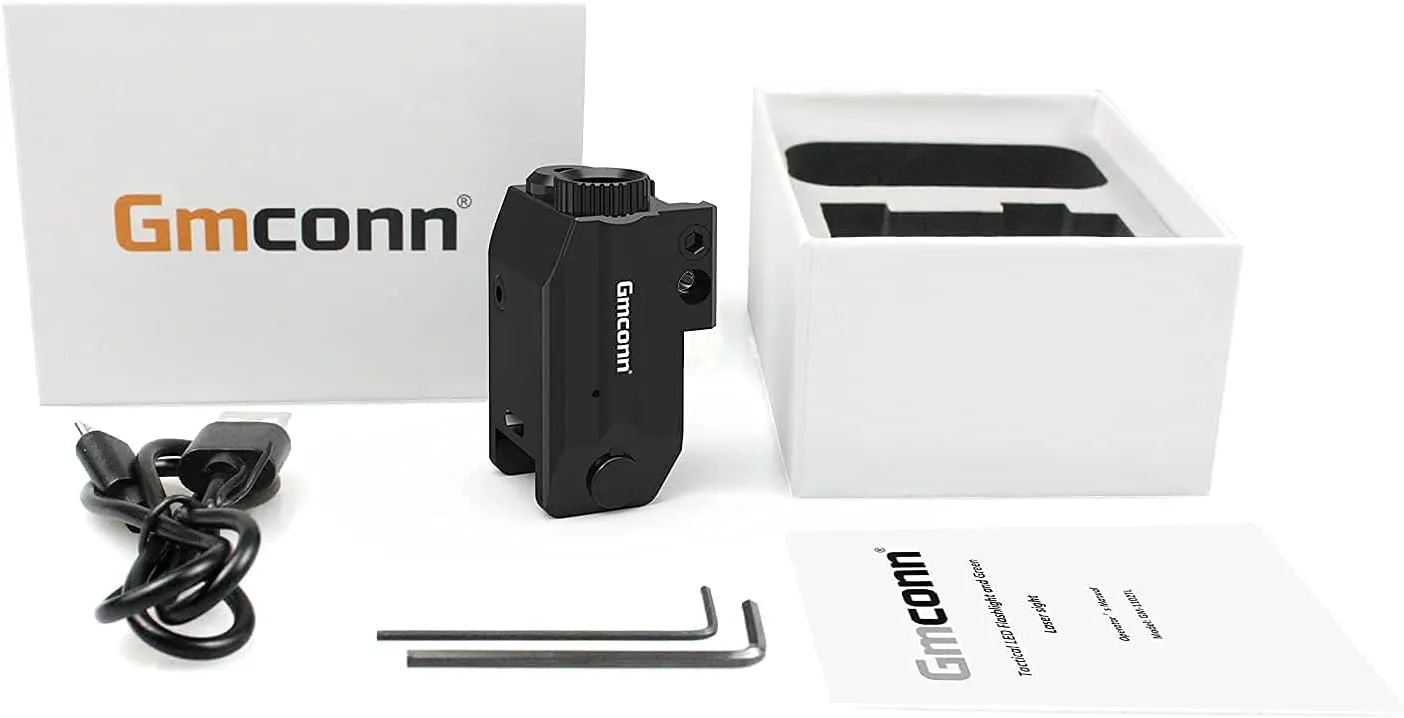 Gmconn Rechargeable Green/Blue/Red/IR/Purple Beam, Low Profile Beams Compatible with 21MM Rail