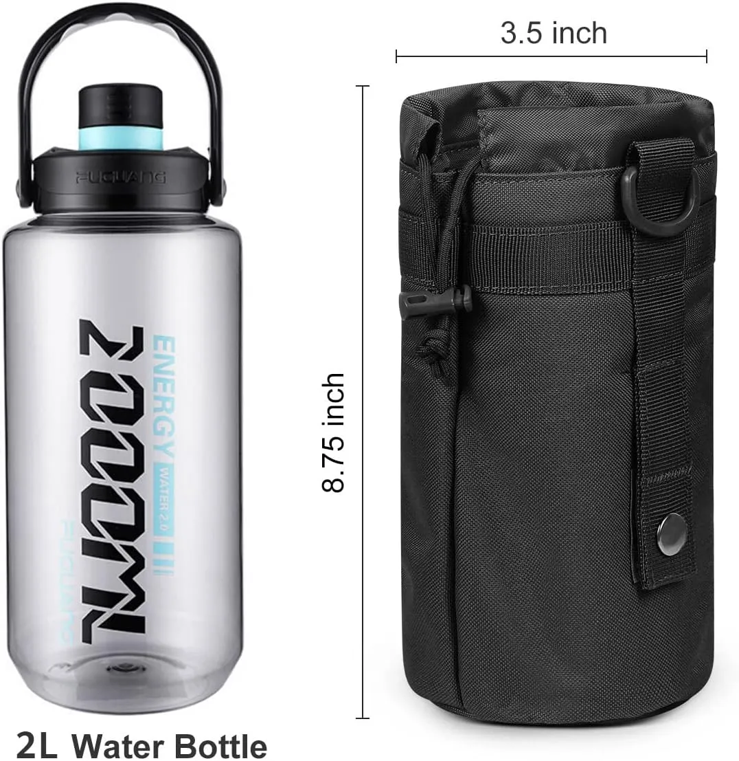 Gogoku 3 Pack Molle Pouch Combo Water Bottle Pouch Holder Tactical Molle Pouches Compact Utility Waist Bag Pack