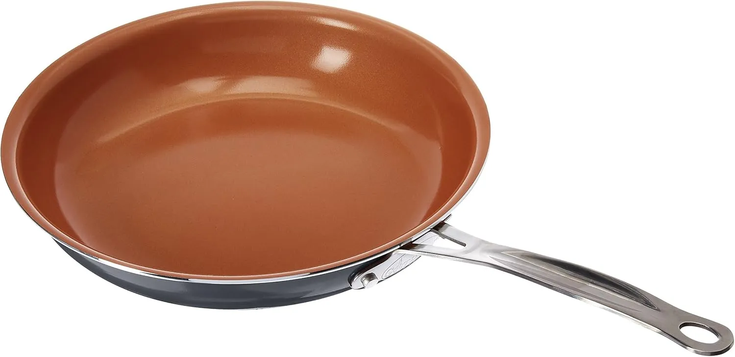 Gotham Steel Ceramic and Titanium Nonstick Fry Pans, Grey, 11"