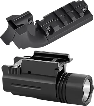 GOTICAL Beretta M9 Mount Picatinny Rail Mount for Hunting Shooting | Beretta M9 Mount Rail Adapter Strong Grips Durable Items (Rail Mount & Flashlight)