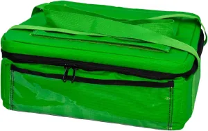 Green Select Durable Lined Easy-to-Clean Leak-Resistant Folding Meal/Smoothie Food Cooler Bag, Double-Zipper Closure & Reinforced Carry Straps