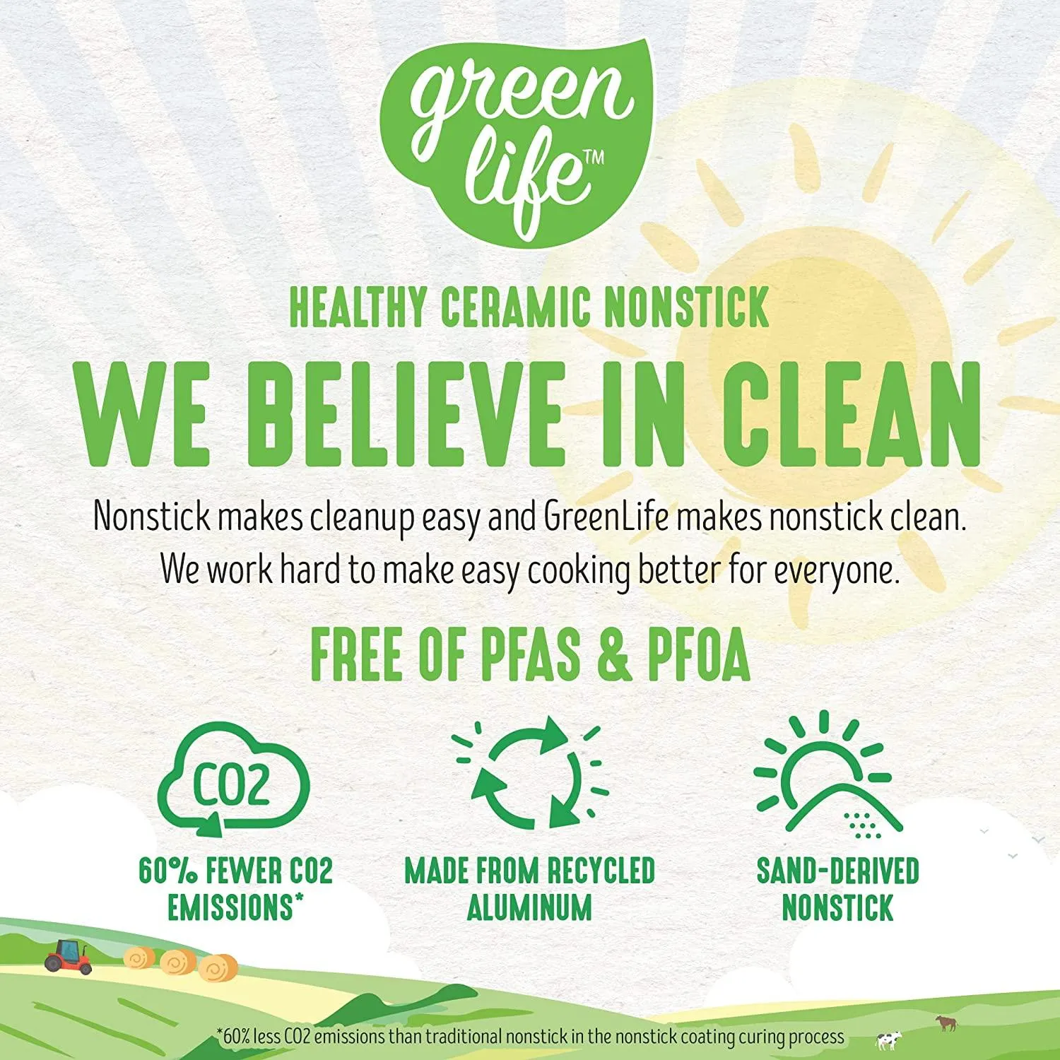 GreenLife Soft Grip Diamond Healthy Ceramic Nonstick, 16 pc Cookware Pots and Pans Set, PFAS-Free, Dishwasher Safe