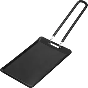 Grill Pan, Small Nonstick BBQ Grill Pan with Detachable Handle, 5.1 x 3.4 in Multipurpose BBQ Grilling Pan Steak Frying Pan Heating Evenly and Quickly for Kitchen, Traveling, Camping