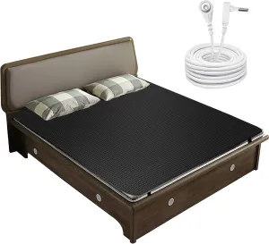 Grounding Mat for Bed, Grounding Mattress Cover Pad for Improve Sleep, Conductive Carbon Leatherette Earth Mat Grounding Pad (54 * 78inch)