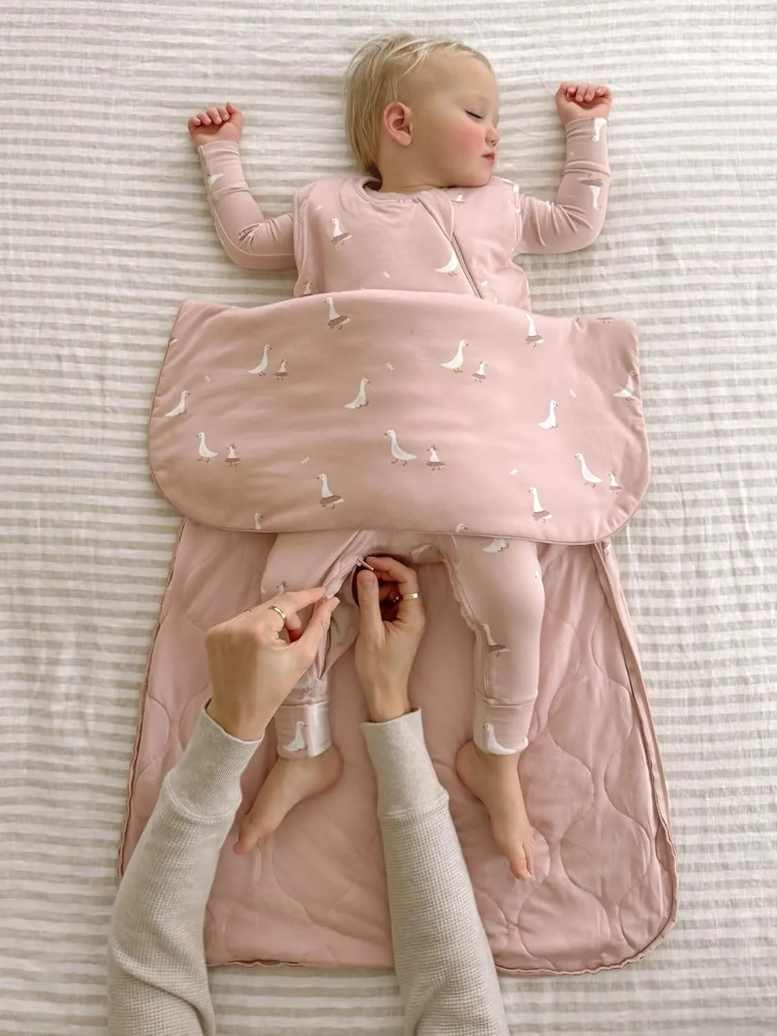 GUNAMUNA günamüna Unisex Baby, Toddler Wearable Blanket, Sleeping Bag Bamboo Rayon, Sleep Sack with Diaper Zipper, 1.0 TOG
