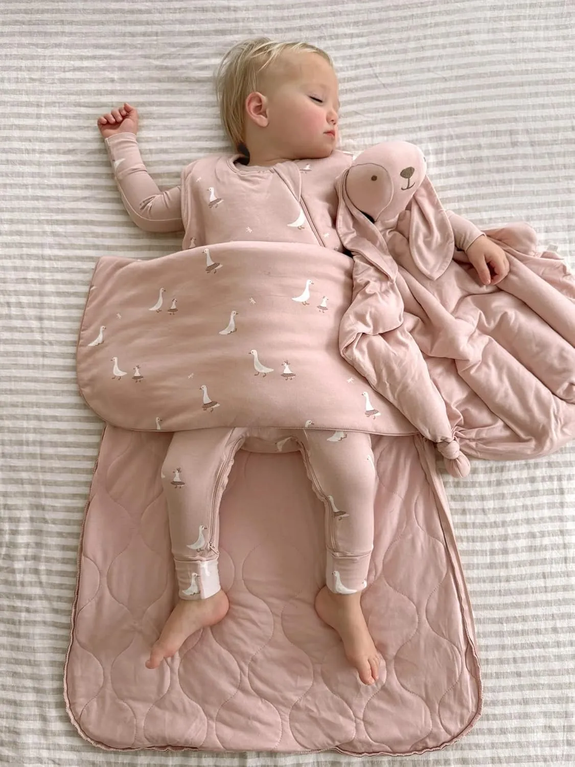 GUNAMUNA günamüna Unisex Baby, Toddler Wearable Blanket, Sleeping Bag Bamboo Rayon, Sleep Sack with Diaper Zipper, 1.0 TOG