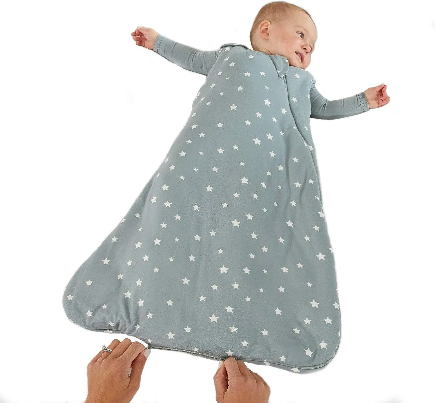 GUNAMUNA günamüna Unisex Baby, Toddler Wearable Blanket, Sleeping Bag Bamboo Rayon, Sleep Sack with Diaper Zipper, 1.0 TOG