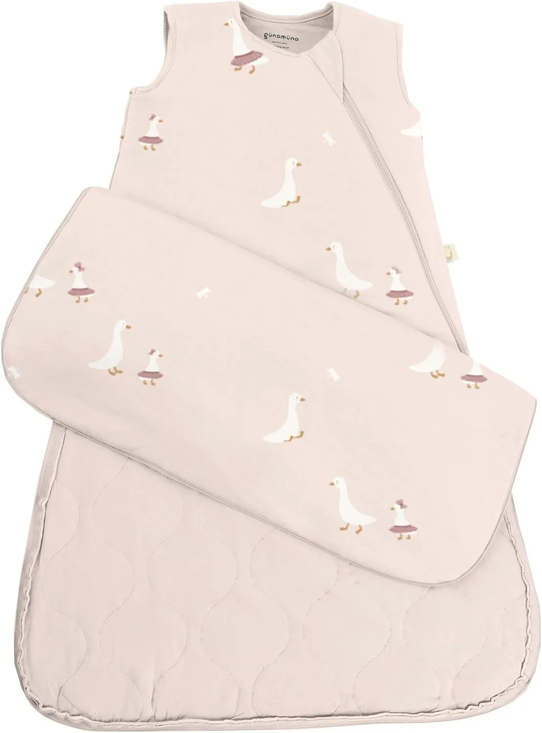 GUNAMUNA günamüna Unisex Baby, Toddler Wearable Blanket, Sleeping Bag Bamboo Rayon, Sleep Sack with Diaper Zipper, 1.0 TOG
