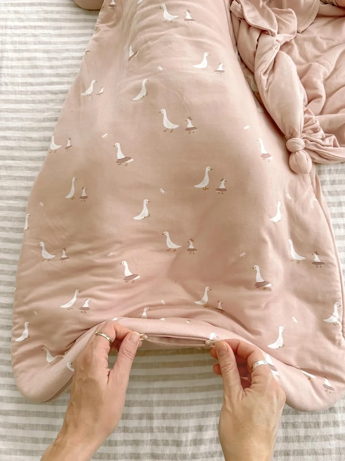 GUNAMUNA günamüna Unisex Baby, Toddler Wearable Blanket, Sleeping Bag Bamboo Rayon, Sleep Sack with Diaper Zipper, 1.0 TOG