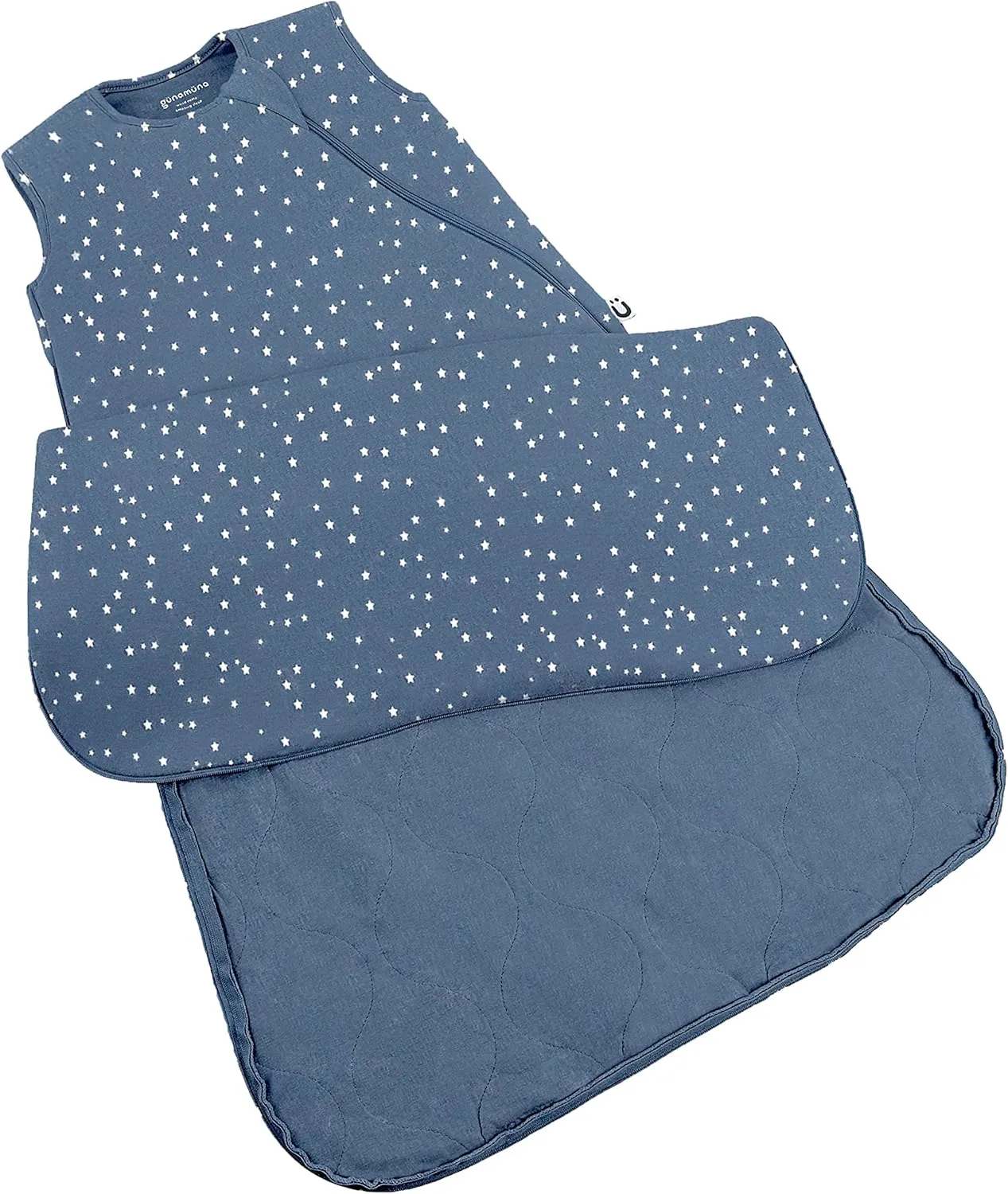 GUNAMUNA günamüna Unisex Baby, Toddler Wearable Blanket, Sleeping Bag Bamboo Rayon, Sleep Sack with Diaper Zipper, 1.0 TOG