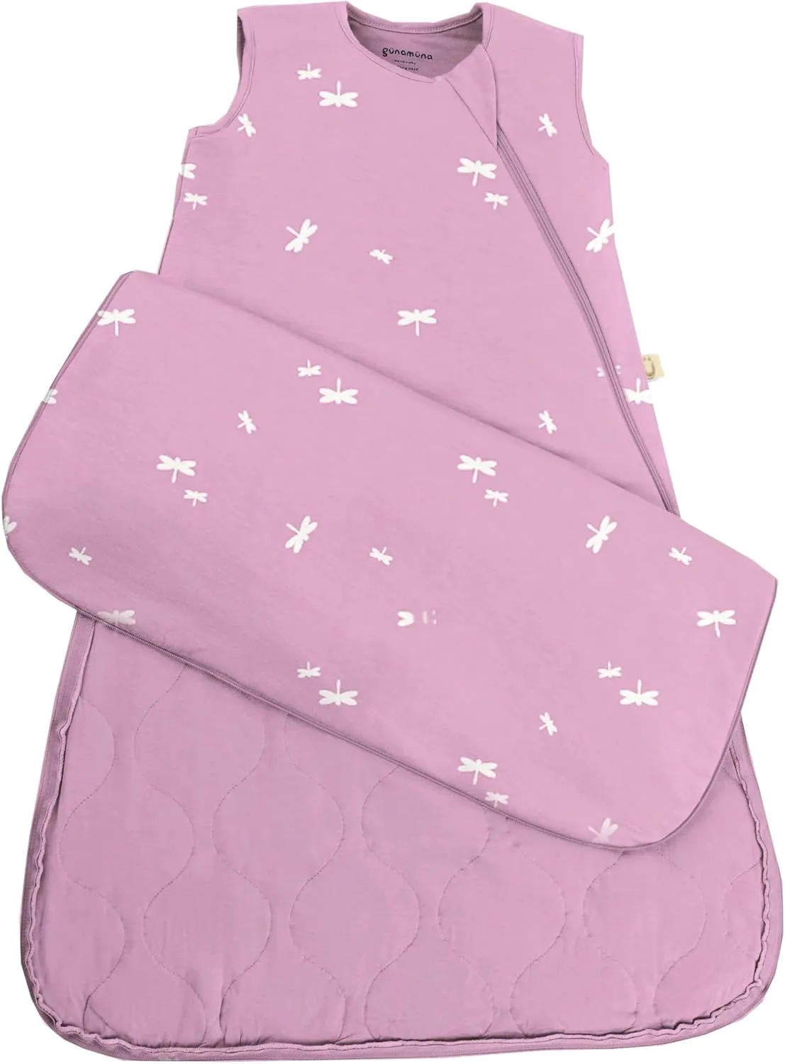 GUNAMUNA günamüna Unisex Baby, Toddler Wearable Blanket, Sleeping Bag Bamboo Rayon, Sleep Sack with Diaper Zipper, 1.0 TOG