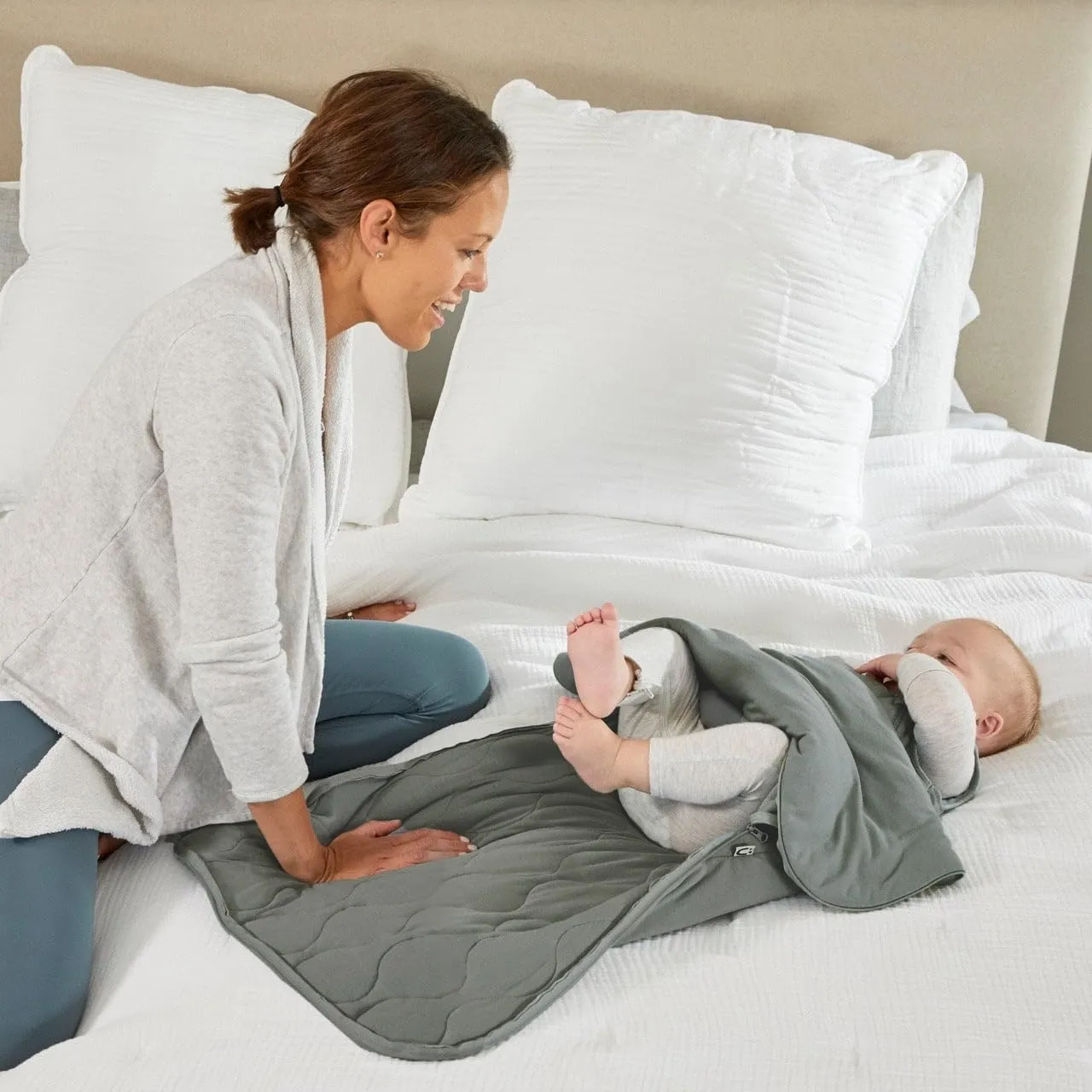 GUNAMUNA günamüna Unisex Baby, Toddler Wearable Blanket, Sleeping Bag Bamboo Rayon, Sleep Sack with Diaper Zipper, 1.0 TOG