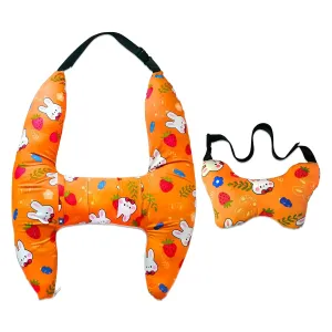 H-Shape - Kid Car Sleeping Head Support (Bunny, 2024 Upgraded), Car Travel Pillow, Adults and Children H-Shaped Pillow Travel Pillow for Support The Body and Head