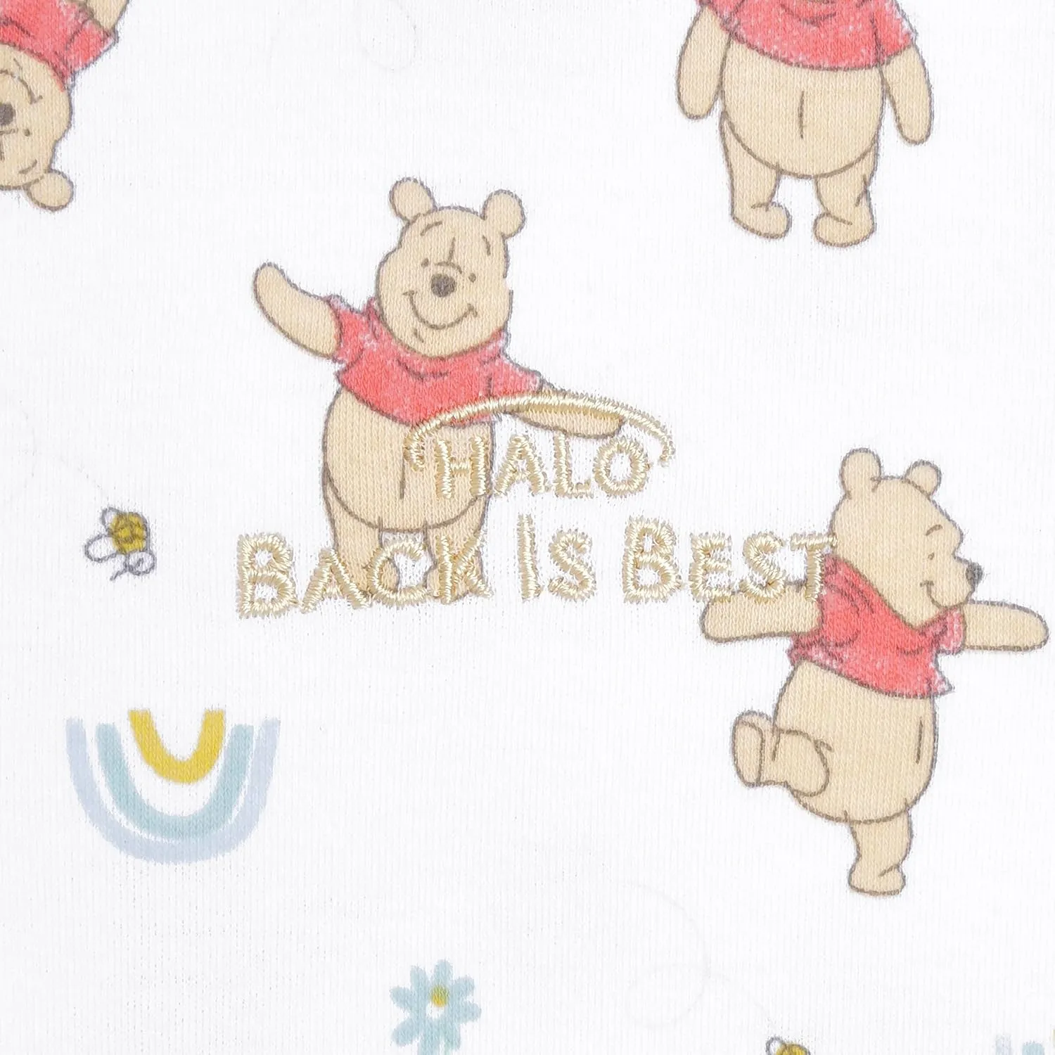 HALO Disney Baby Sleepsack, 100% Cotton Wearable Blanket, Swaddle Transition Sleeping Bag, TOG 0.5, Winnie Rainbows, Large, 12-18 Months