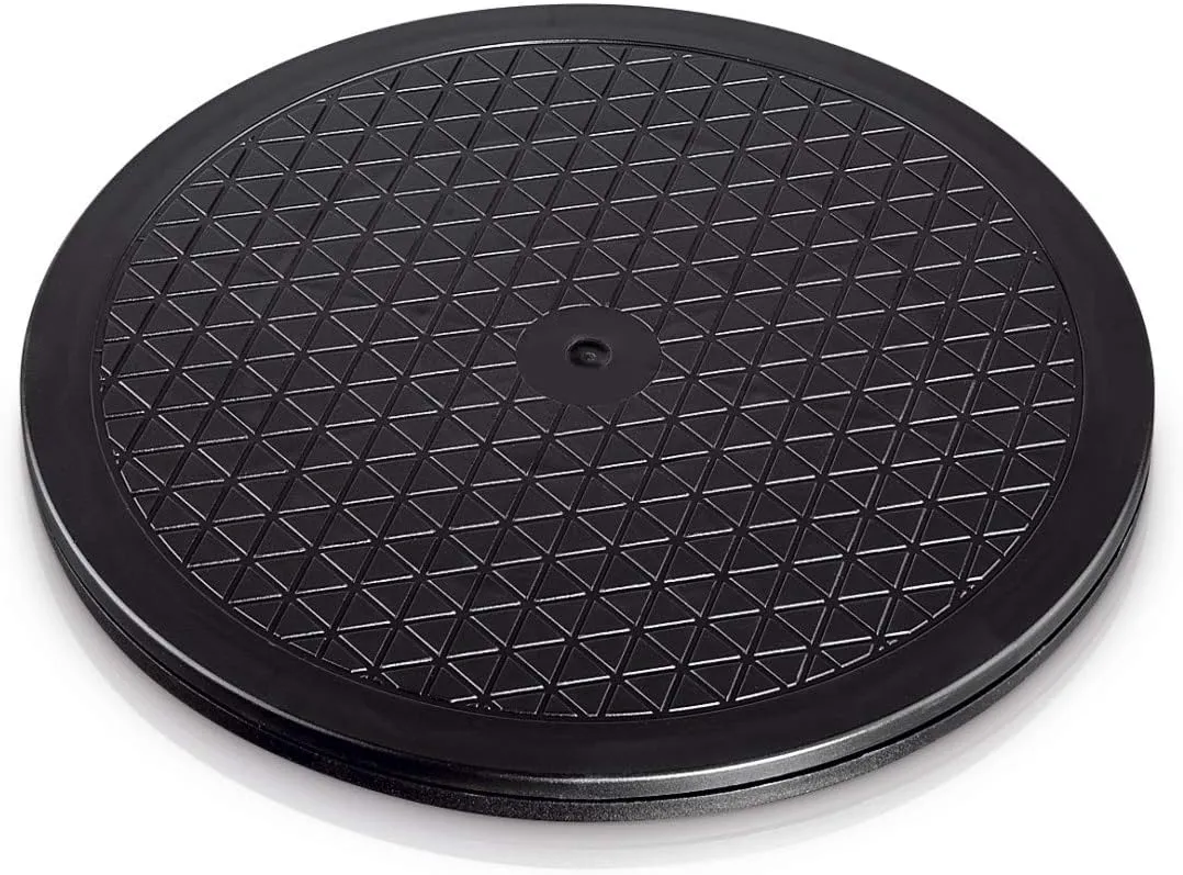 Hama - Universal Round Swivel Platform, 40 cm, Load 100 kg (Ideal for TV, Speakers, Monitors and Cookware), Black