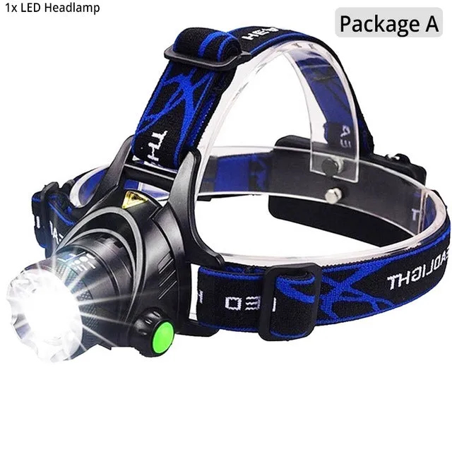 Headlamps 6000lumens Led Headlamp L2/T6 Zoomable