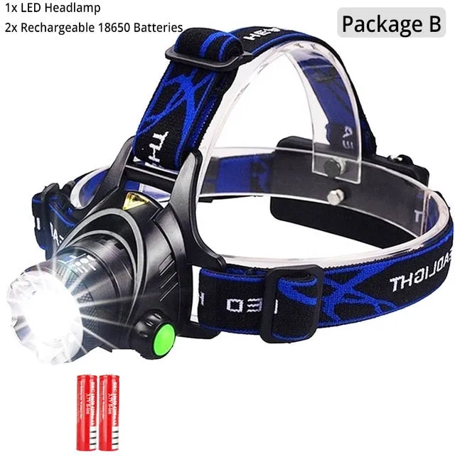 Headlamps 6000lumens Led Headlamp L2/T6 Zoomable