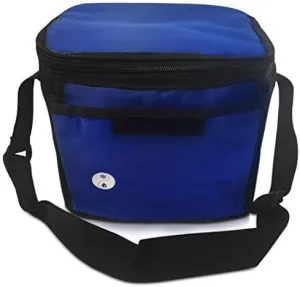 Heated Lunch box, Small Cooler | Insulated | Keeps Meals Hot or Cold | Wireless, No Boiling | " Legend Collection," For Outings, Work, Special Needs, Food allergies Travel, Tote, Bag, Blue