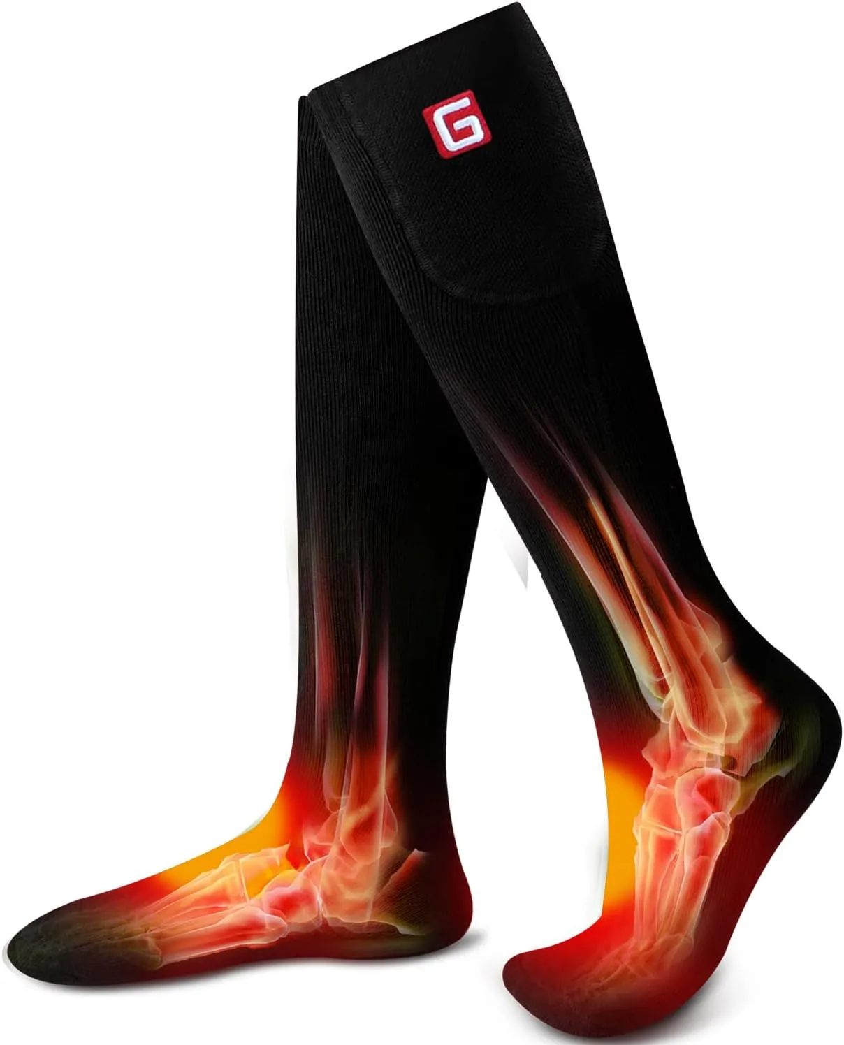 Heated Socks Women Electric Battery Socks Thermal Insulated Socks for Arthritis, Winter Thick Warm Cotton Sox Heating Foot Warmer, Unisex & USA 6-13 Size