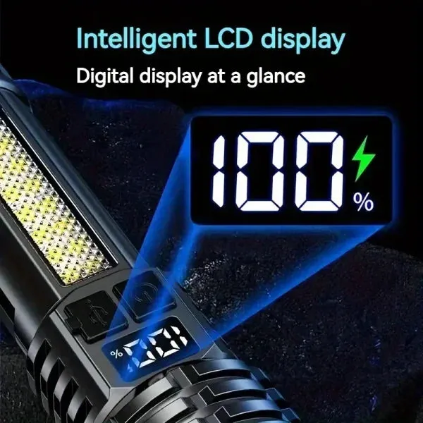 Heinast High Power LED Flashlight – Rechargeable COB Torch