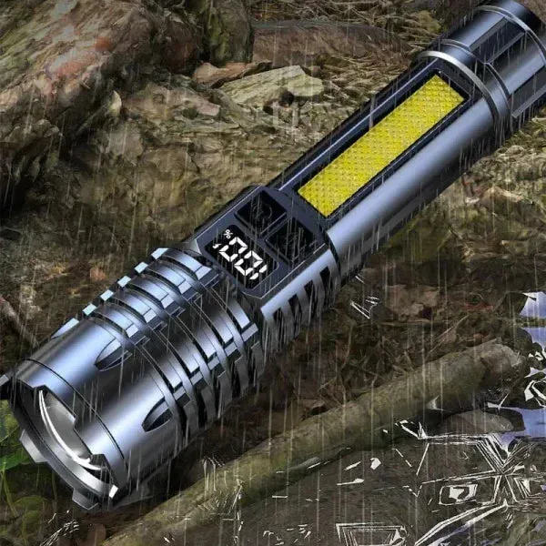 Heinast High Power LED Flashlight – Rechargeable COB Torch