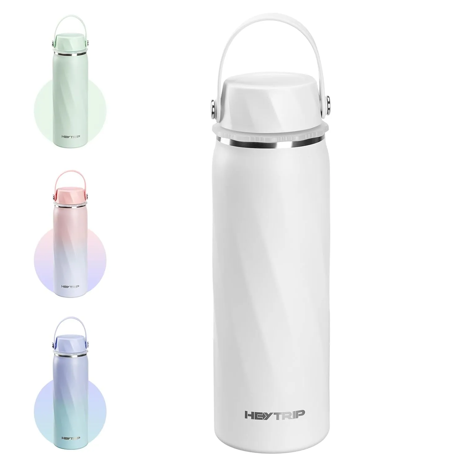 HEYTRIP Vacuum Insulated Breastmilk Cooler Bottle, 20oz Stainless Steel Portable Breastmilk Chiller, Reusable Storage Container Keeps Milk Fresh for 36  Hours, TSA Approved, Snow White