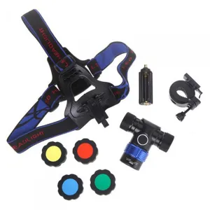 High Quality  Adjustable Color T6 LED Bike Light Waterproof Headlamp 18650 Charger Battery
