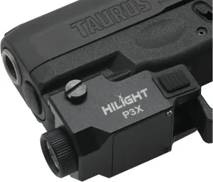 HiLight - Tactical P3X - 500 Lumens Strobe CREE XM-L2 LED Flashlight with Rechargeable Battery - Handheld/Rail Mount Light & Precision Laser Class of IIIA