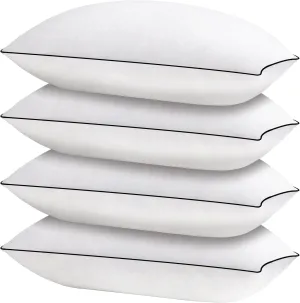 HIMOON Bed Pillows for Sleeping 4 Pack,Queen Size Cooling Pillows Set of 4,Top-end Microfiber Cover for Side Stomach Back Sleepers