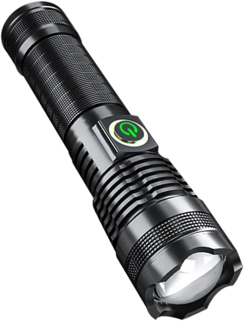 HOMSFOU 1pc USB Rechargeable Camping Flashlight Compact Design Zoomable Led Light for Outdoor Adventures Hiking and Emergency Use