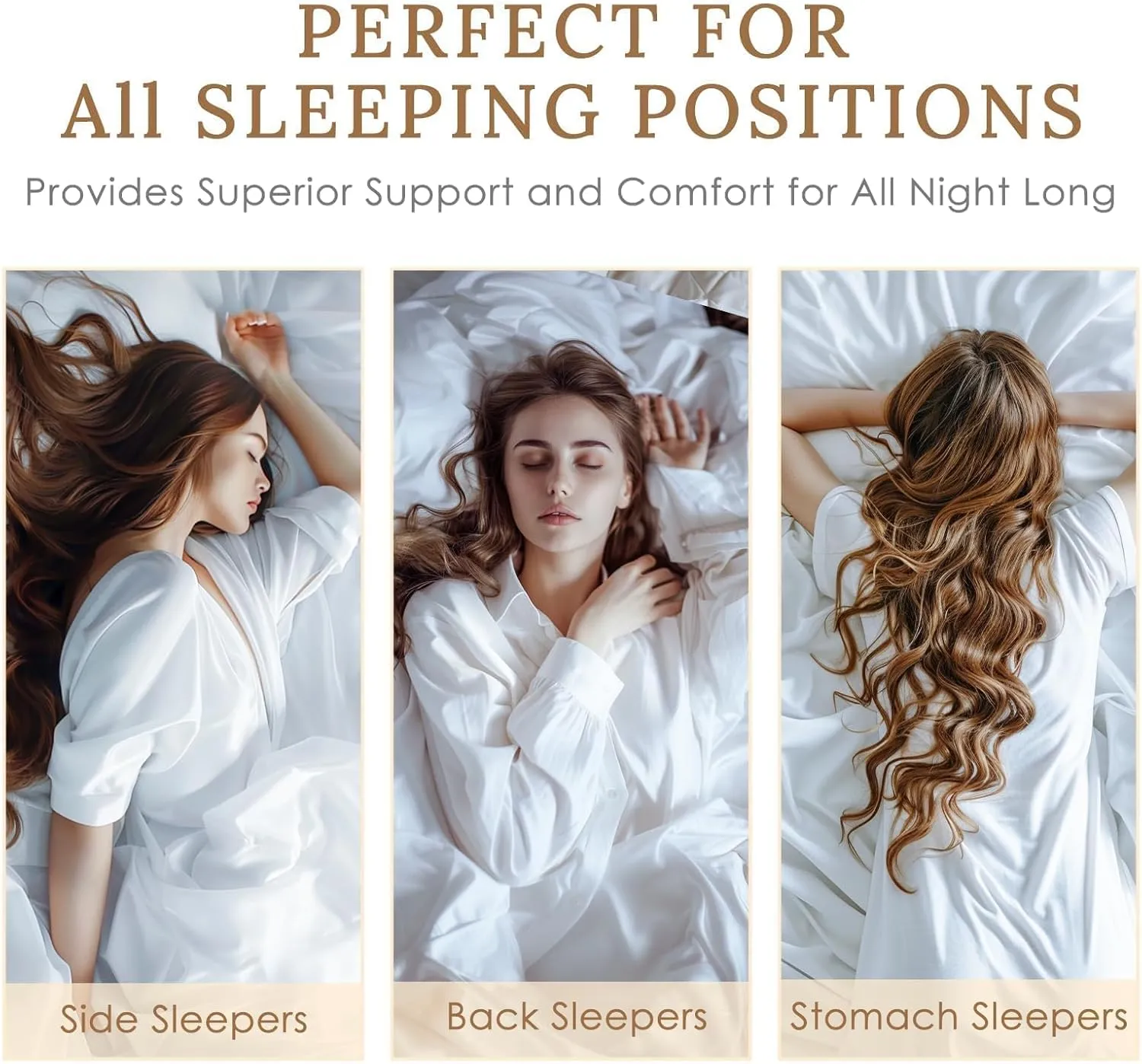 HUXMEYSON Pillows Standard Size Set of 4, Bed Pillows Set of 4, Down Alternative Luxury Hotel Pillows for Sleeping，Standard Pillows Set of 4 for Side and Back Sleepers, White