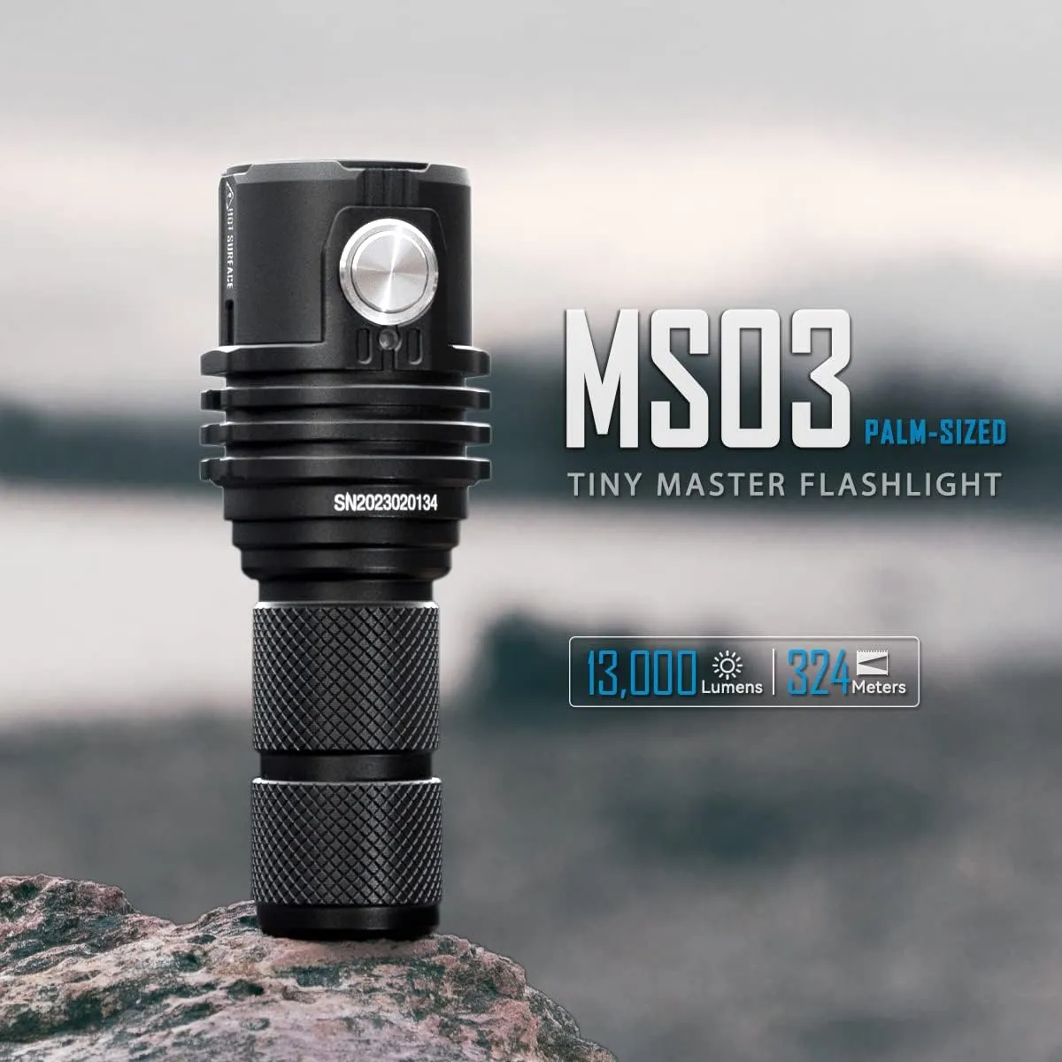 IMALENT MS03 LED Flashlight 13000 Lumens, with Uses 3 Pcs CREE XHP70.2 LEDs, Tactical Flashlight