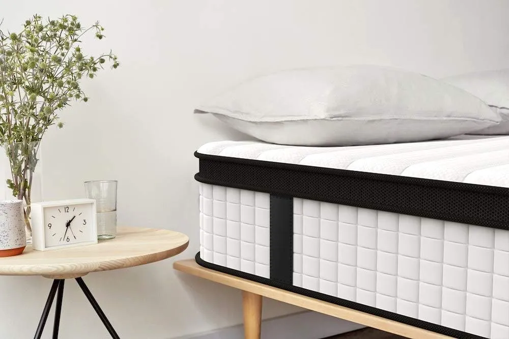 Inofia Twin XL Mattress, 12 Inch Hybrid Innerspring Single Mattress Cool Bed, Breathable Soft Knitted Fabric Cover, Twin XL Size