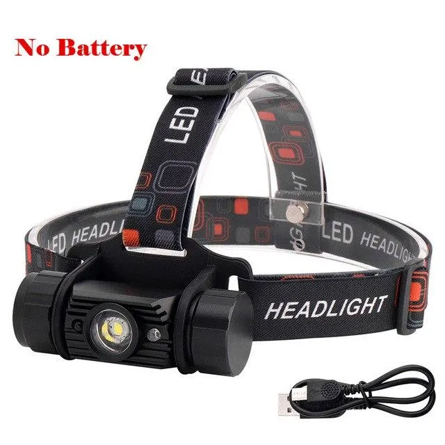 IR Sensor Headlight USB Rechargeable LED Headlamp Flashlight Waterproof Camping Hunting Head Torch Light 18650 Battery