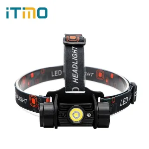 iTimo IR Sensor LED Headlamps USB Rechargeable 1 Mode Induction Headlight 18650 Battery Flashlight Lantern For Fishing Hunting