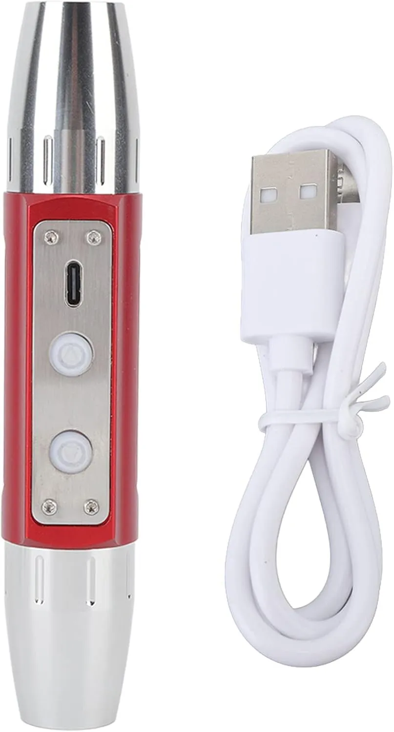 Jade Flashlight Jade Appraisal Light Detector Lamp USB Rechargeable Jewelry Identification Torch Dual Head 4 Light Sources KX4 for Jewelry Antiques Appraisal