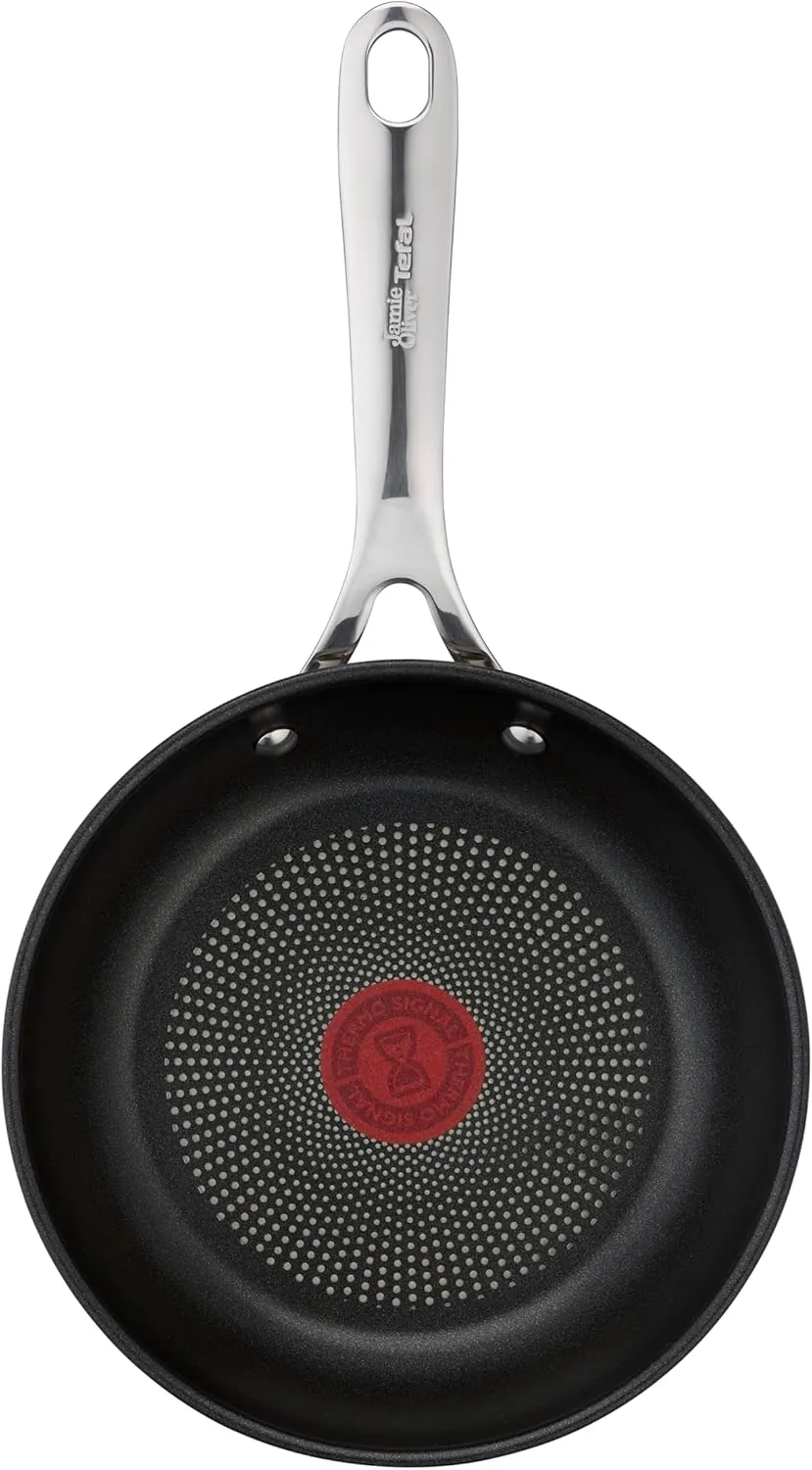Jamie Oliver by Tefal Cook's Direct Stainless Steel 5 Piece Cookware Set – – E304S544