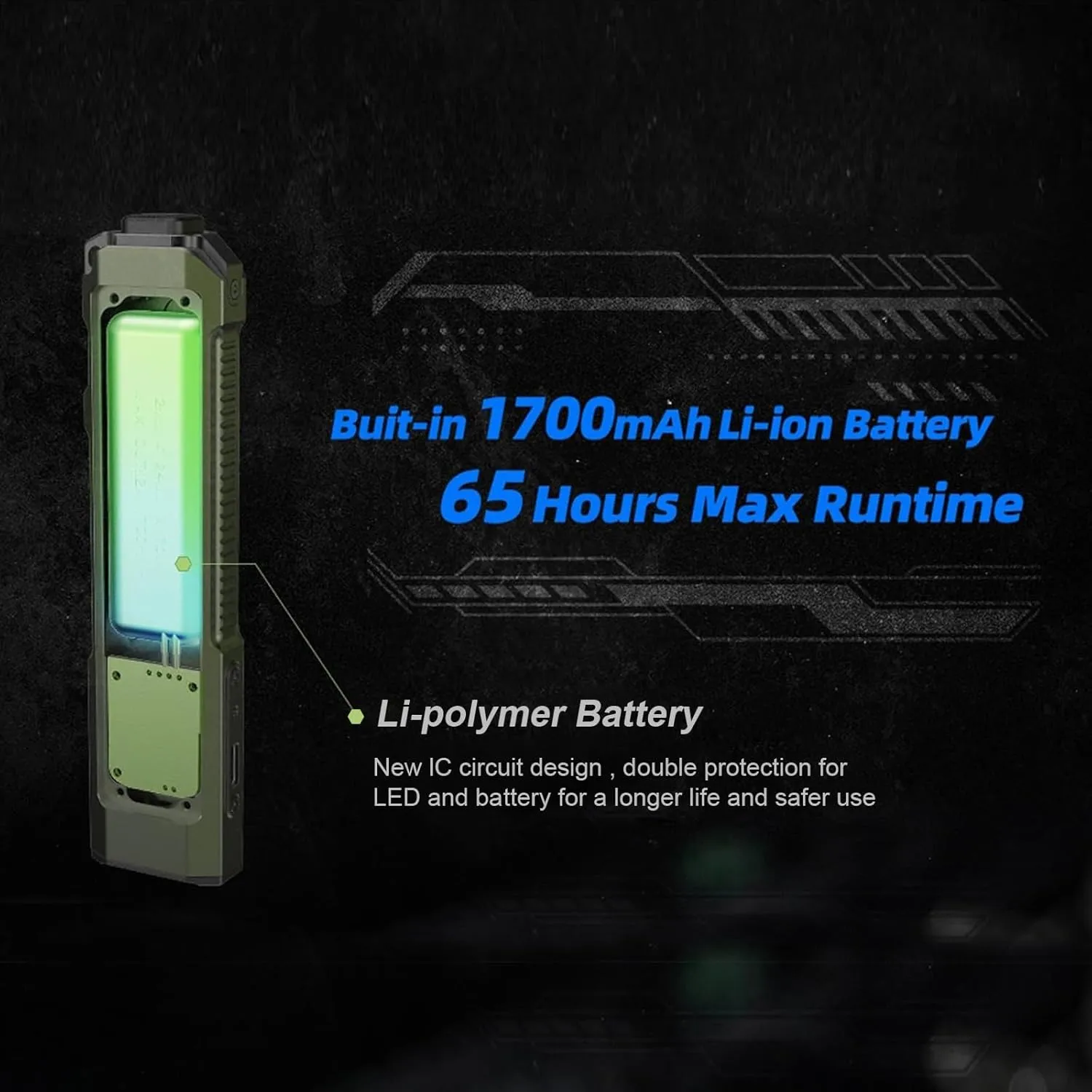 JETBeam E26 Pocket Flashlight,1800 Lumens USB C Rechargeable Flashlight,with Green Beam and 365nm Black Light UV Flashlight Combo,Triple Light Sources Perfect for Checking,Working,Home﻿