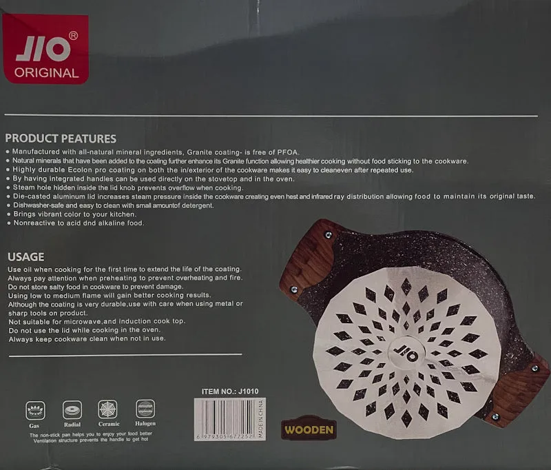 JIO Premium Granite Cookware Set – 10-Piece Non-Stick Casserole Set with Lids