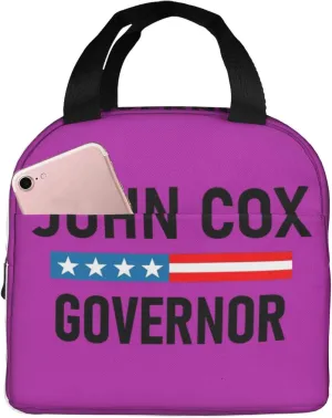 John Cox Governor Reusable Portable Foil Thickened Insulated Bento Bag For Both Men And Women
