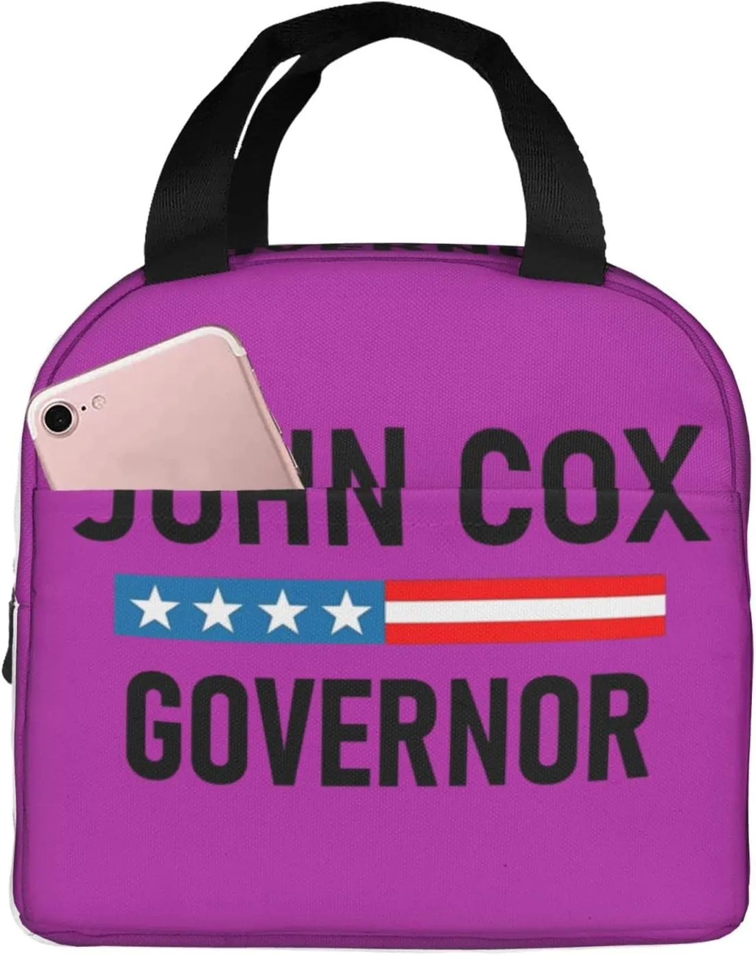John Cox Governor Reusable Portable Foil Thickened Insulated Bento Bag For Both Men And Women