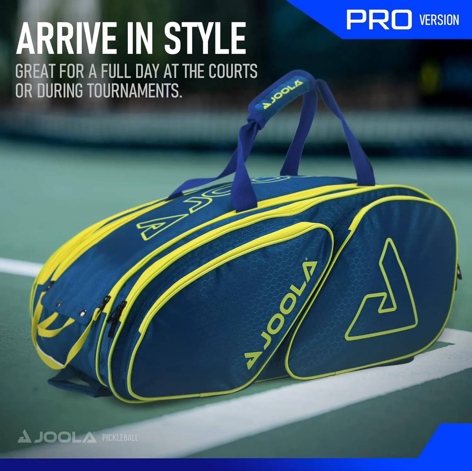 JOOLA Tour Elite Pro Pickleball Bag – Backpack & Duffle Bag for Paddles & Pickleball Accessories – Thermal Insulated Pockets Hold 4  Paddles - Includes Fence Hook
