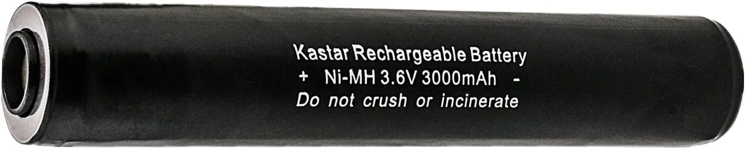 Kastar Extended 3.6V 3000mAh Ni-MH Rechargeable Replacement Battery Stick for Streamlight Stinger DS, LED HP, XT, 75175 75375 75300 75500 75810 76000 76300, PolyStinger, Pelican M9, FL126 Flashlight